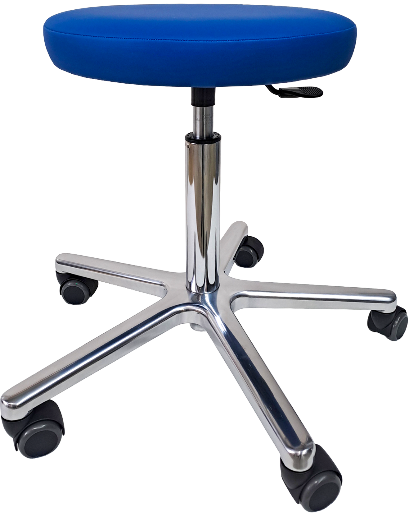 Therapiehocker rund mit 5 Rollen für Physiotherapie