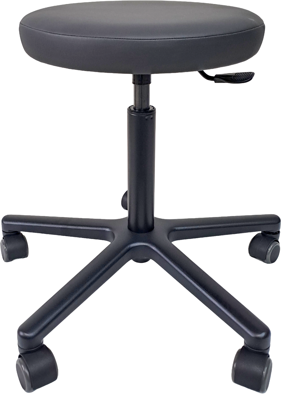 Therapiehocker rund mit 5 Rollen für Physiotherapie