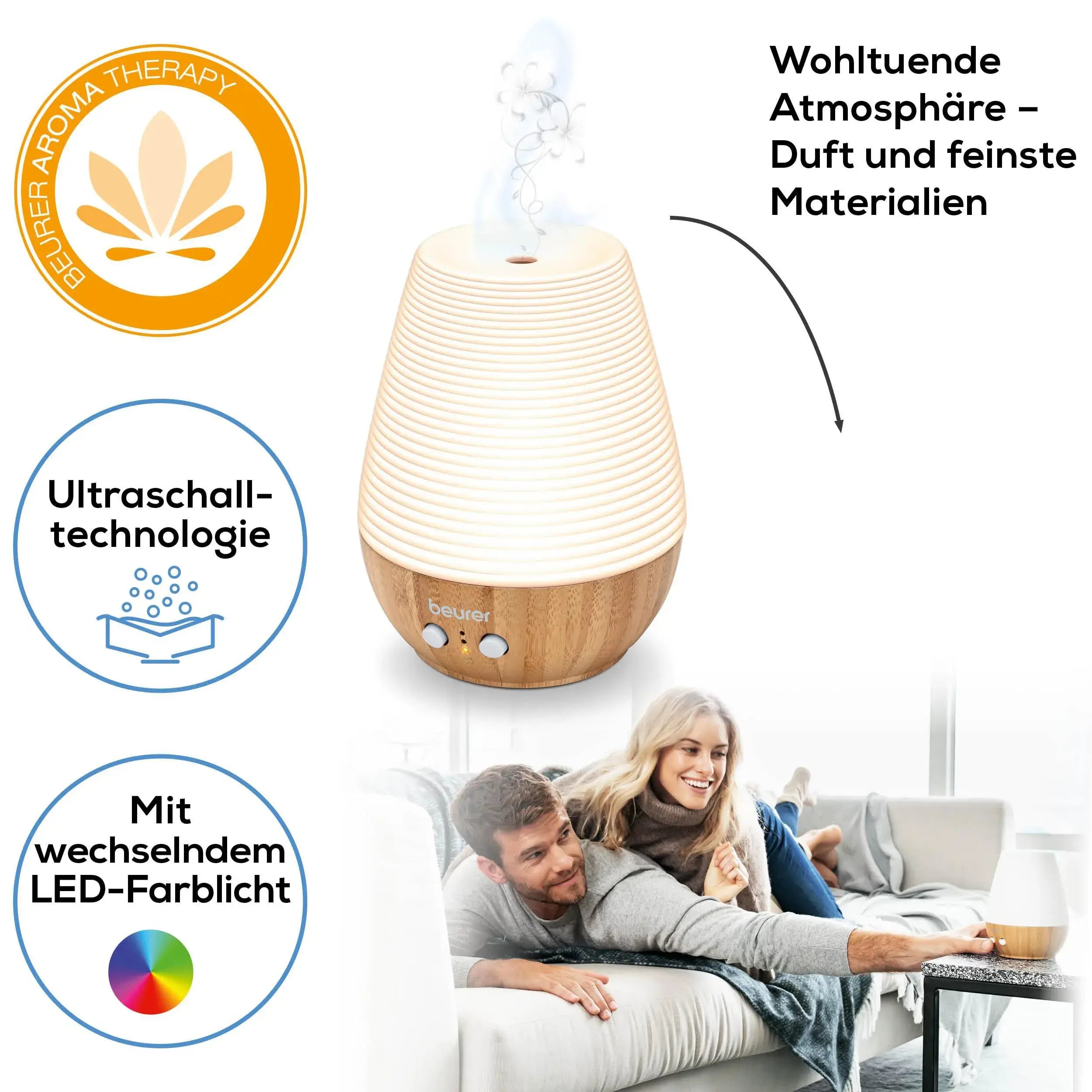 Aroma-Diffuser Beurer LA 40 mit Ultraschall und LED-Farblicht