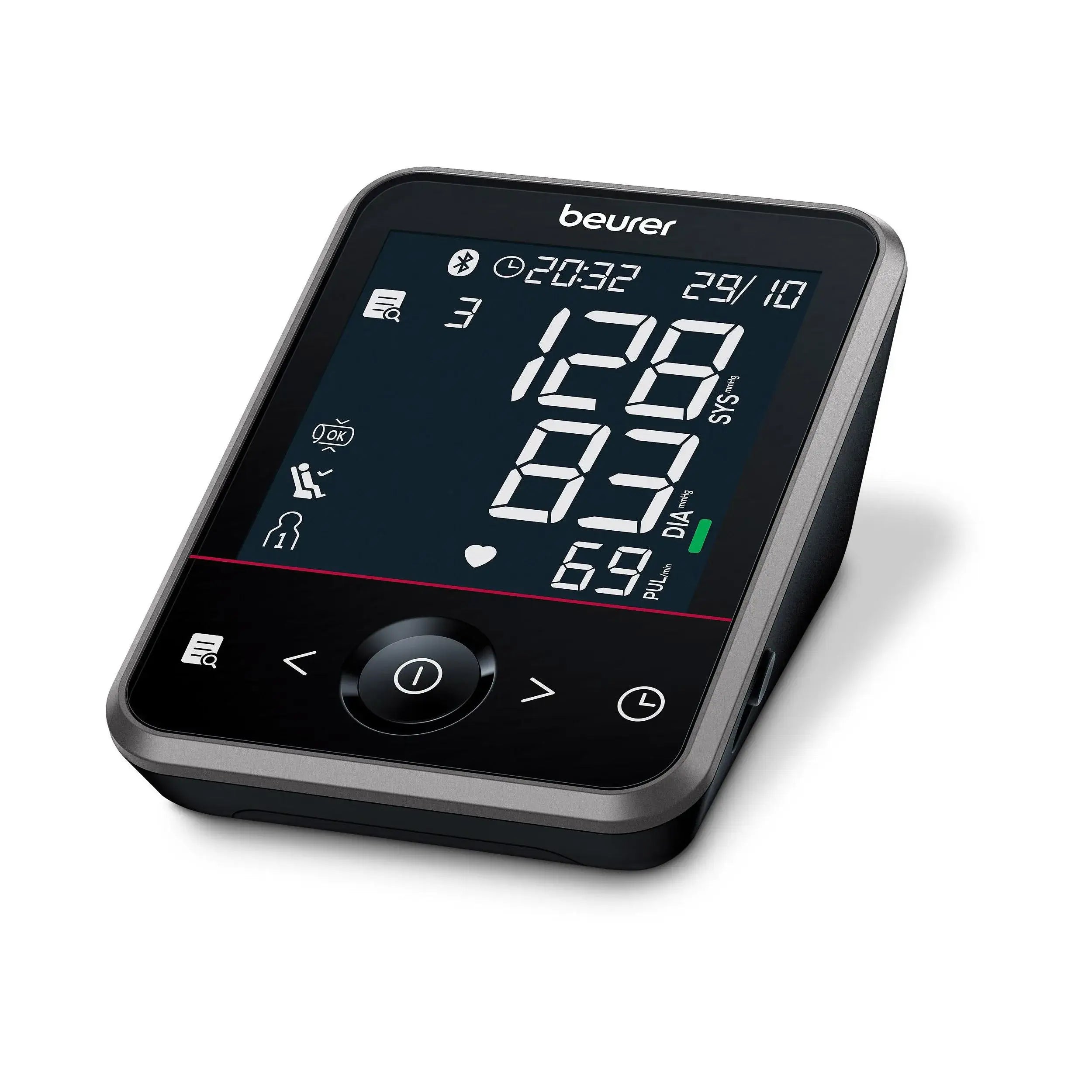Blutdruckmessgerät Beurer BM 64 mit Display und Einschaltknopf