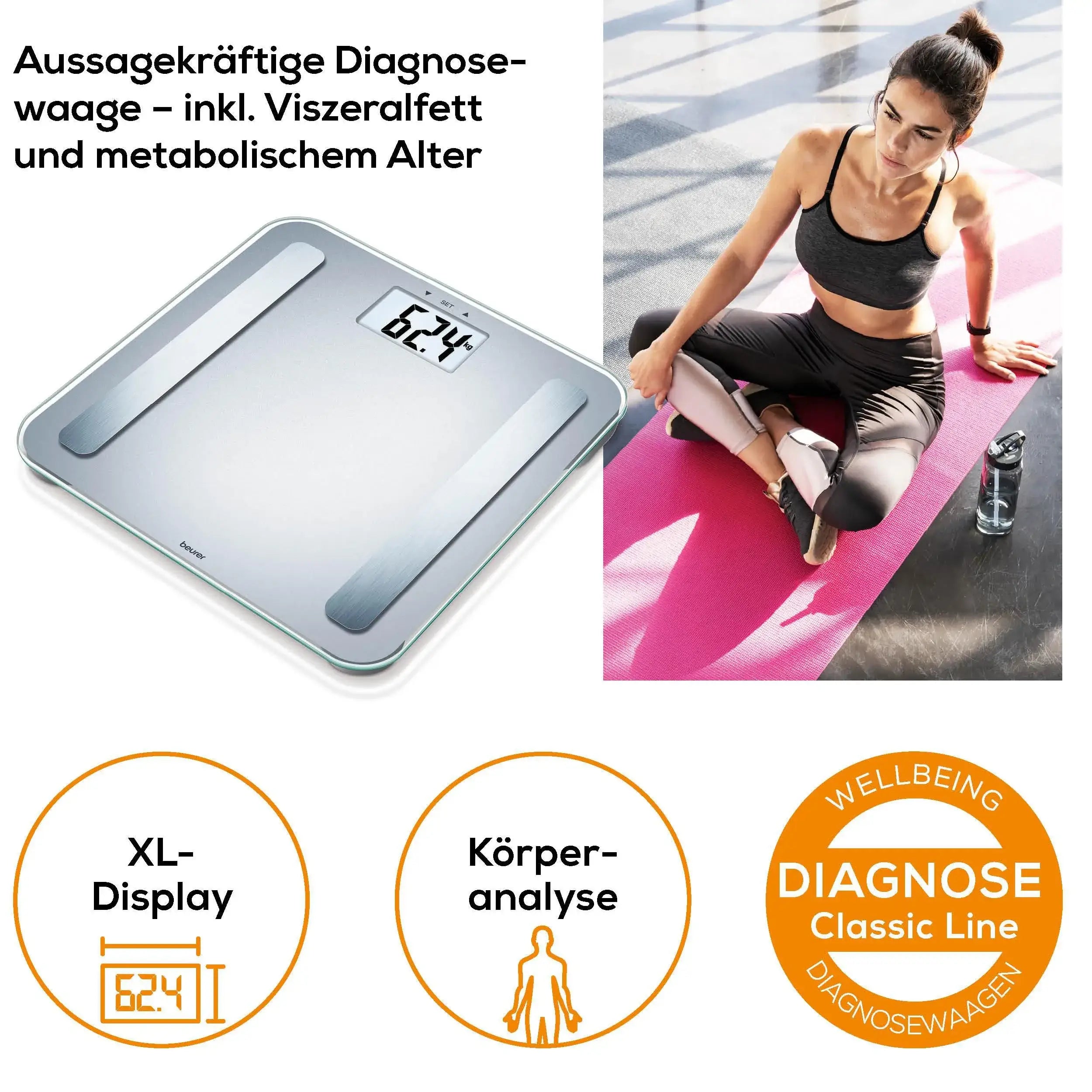 Körperfettanalysewaage Beurer mit Körperanalyse