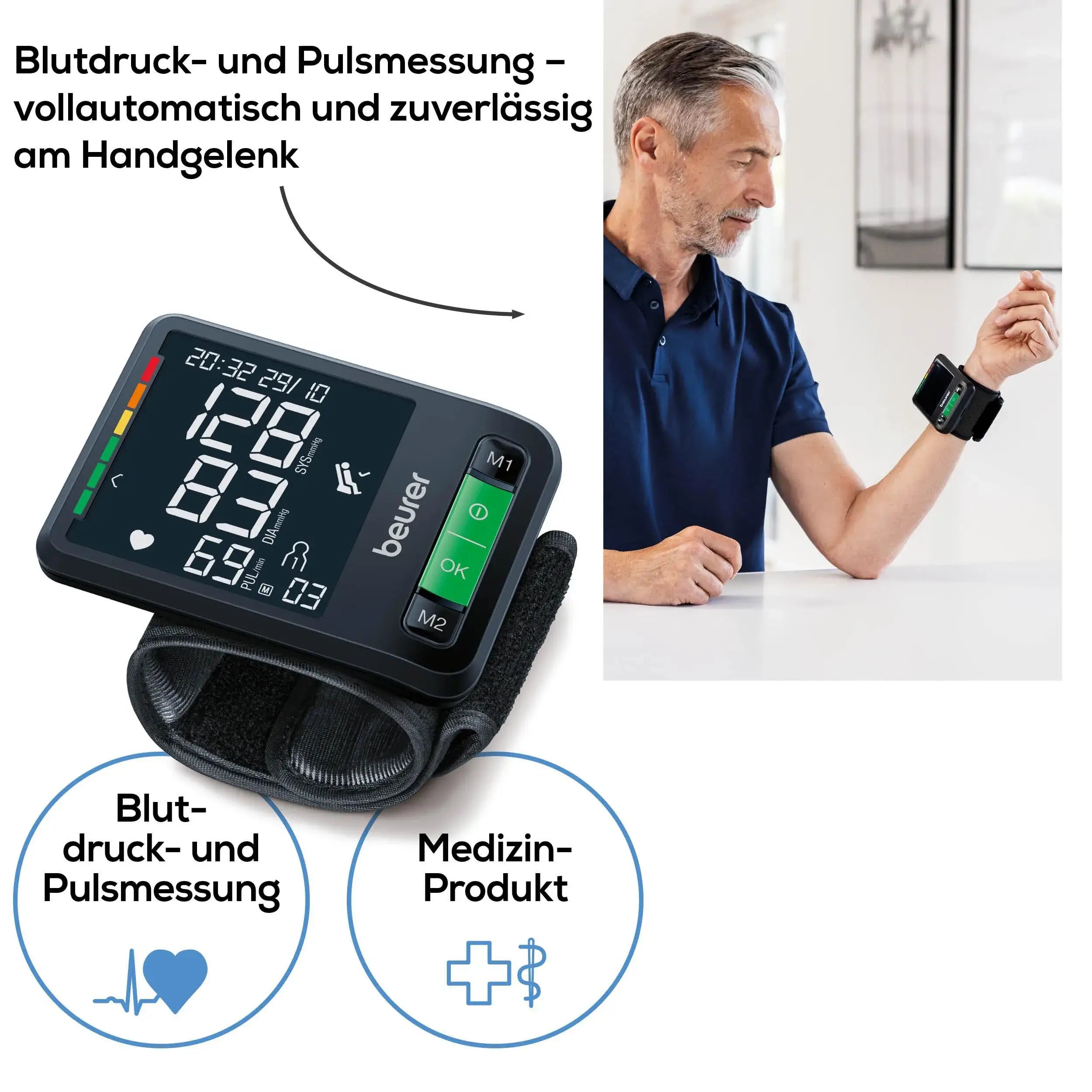 Handgelenk-Blutdruckmessgerät Beurer BC 87 als Medizinprodukt