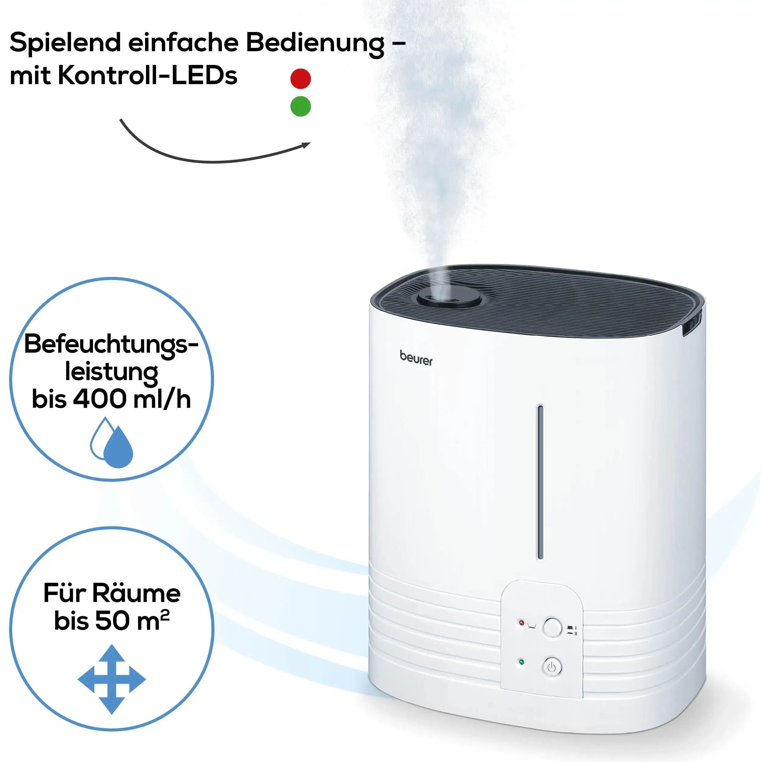Luftbefeuchter Beurer LB 55 für 50m²-Räume