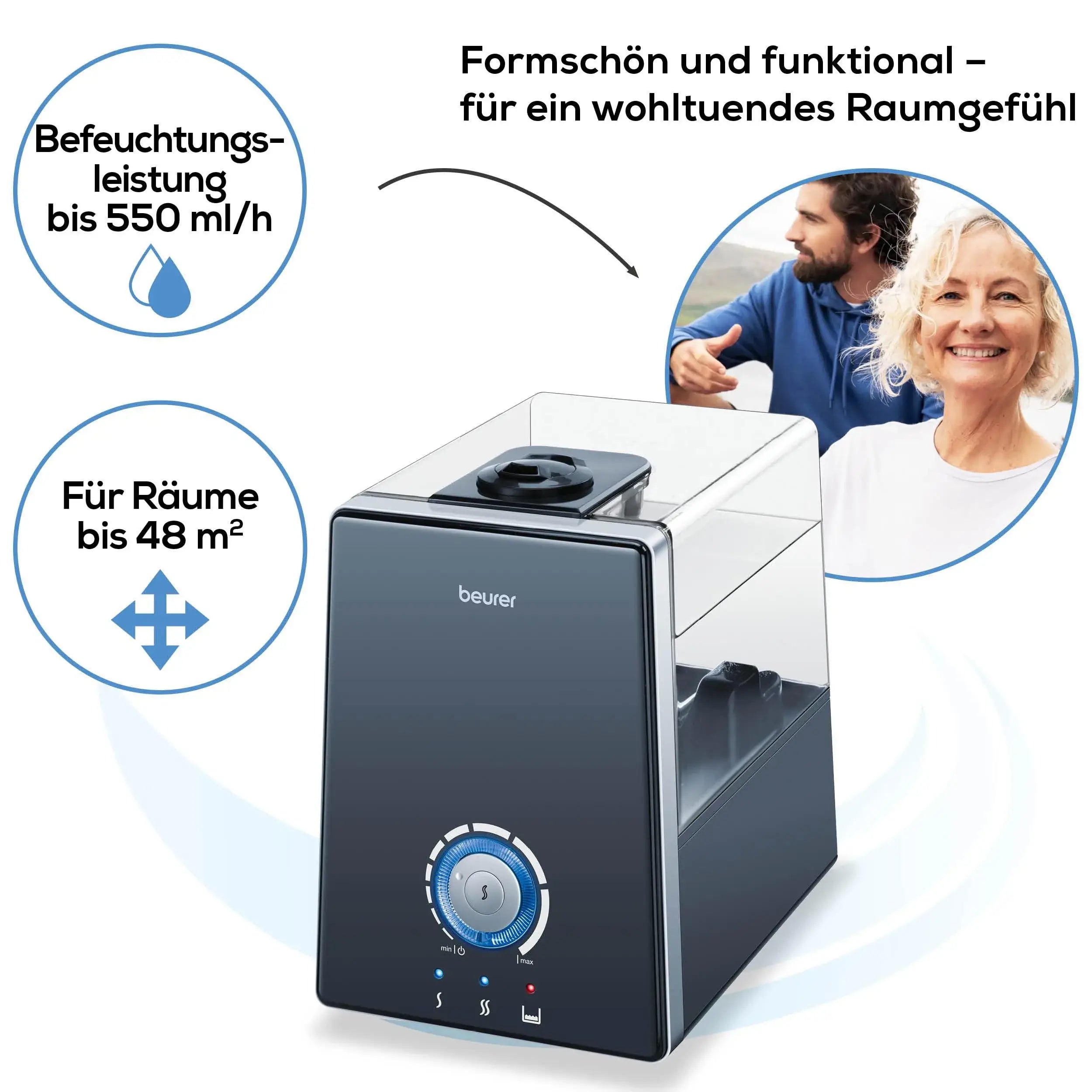 Luftbefeuchter Beurer LB 88 für bis zu 48m² Räume
