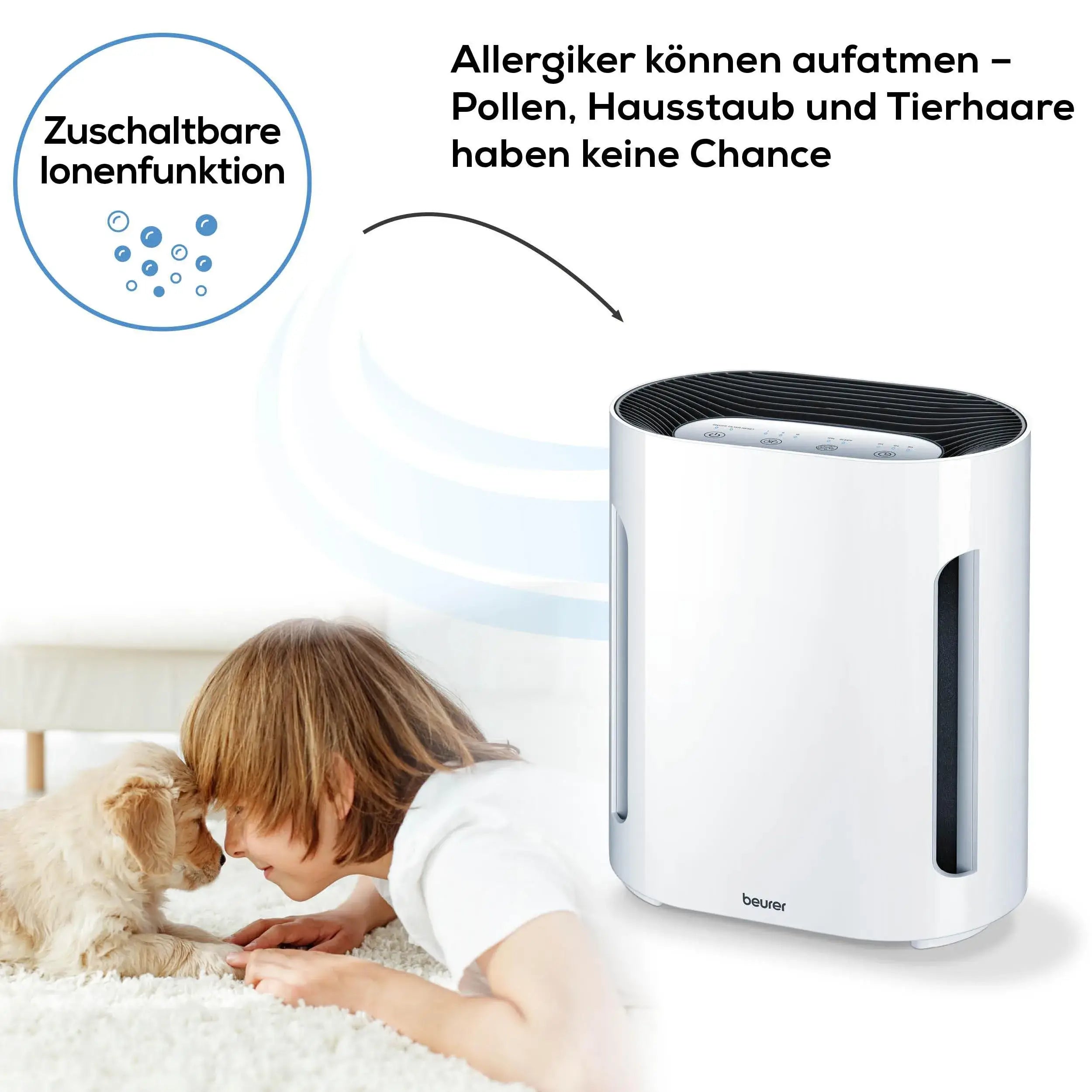 Luftreiniger Beurer LR 210 mit Ionenfunktion für Allergiker