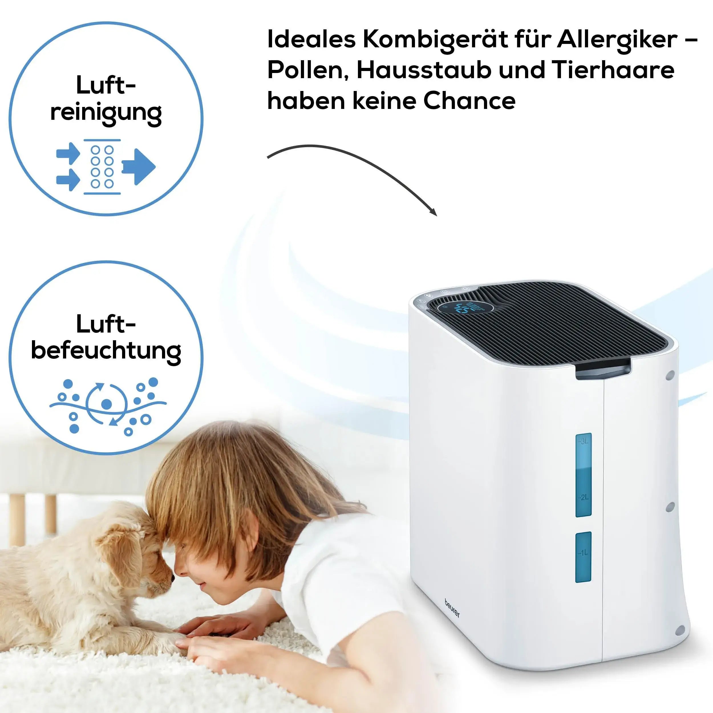 Luftreiniger Beurer LR 330 2-in-1 mit Luftbefeuchter