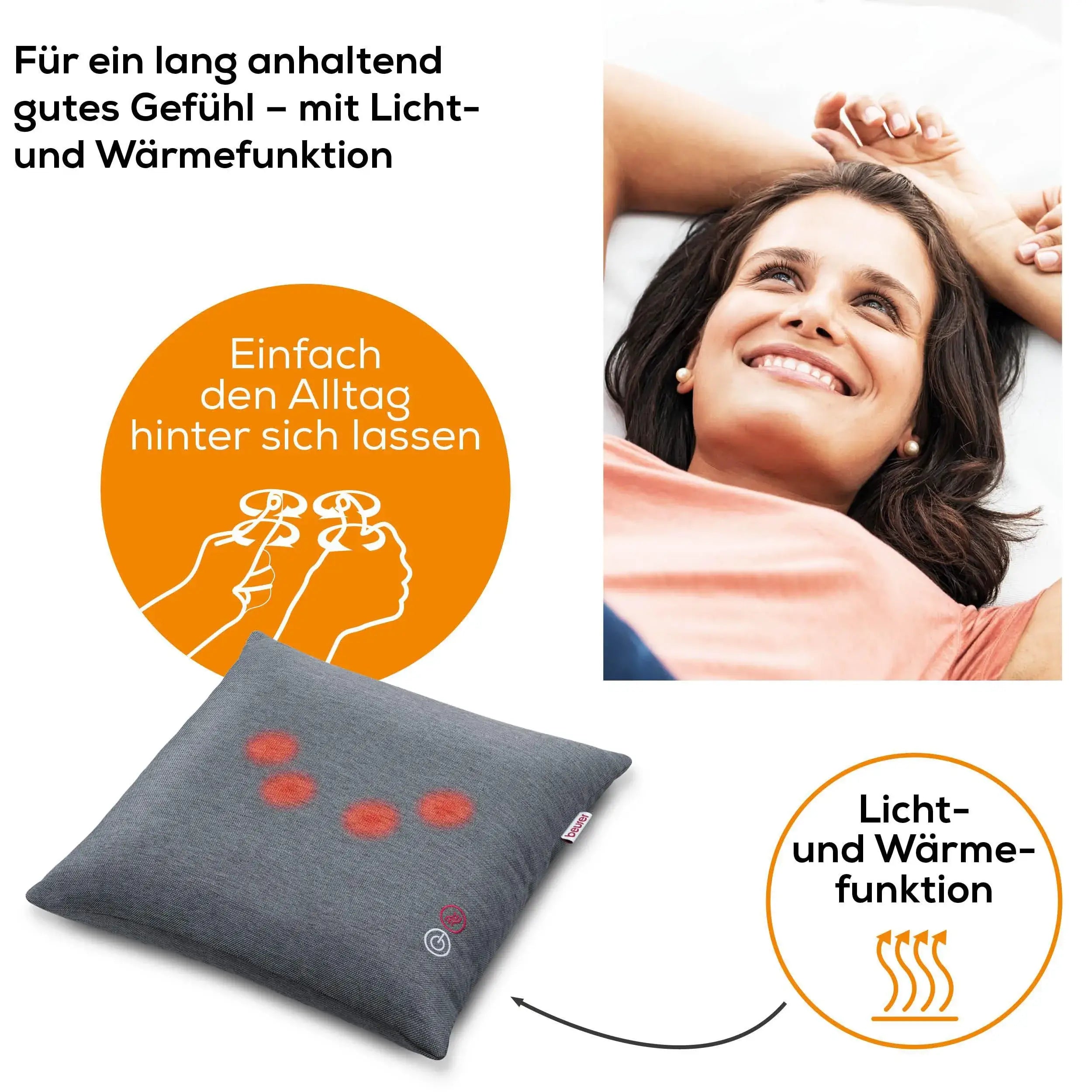 Wärme-Massagekissen Beurer MG 135 mit Licht- und Wärmefunktion