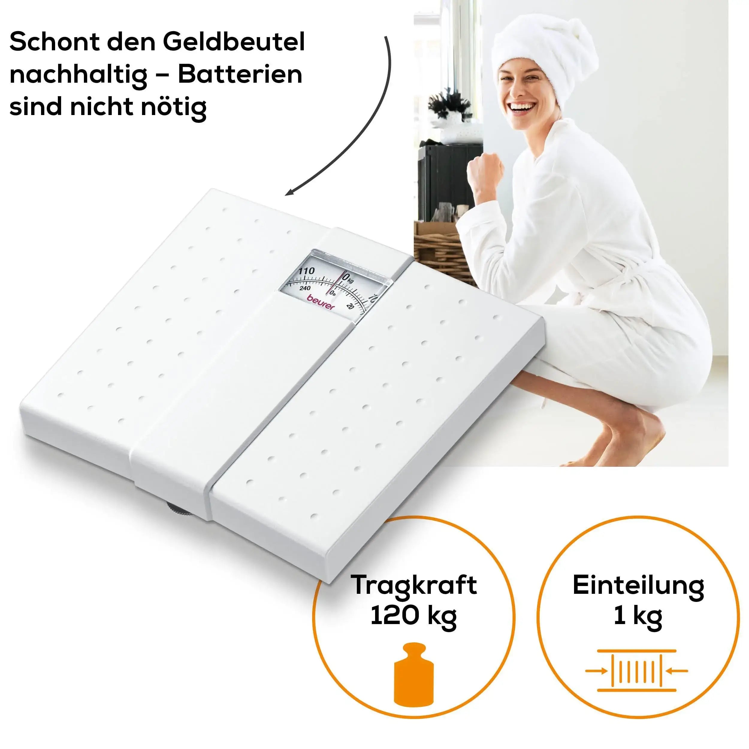 Mechanische Personenwaage Beurer MS 01 ohne Batterien