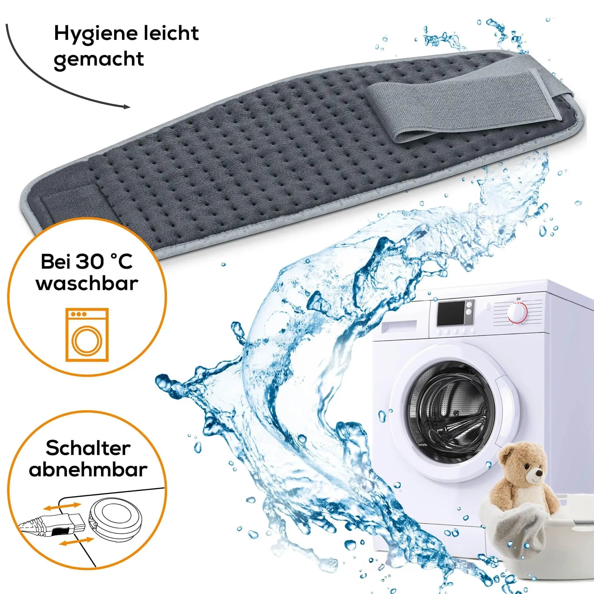 Waschbares Multifunktionsheizkissen Beurer HK 49 mit abnehmbaren Schalter
