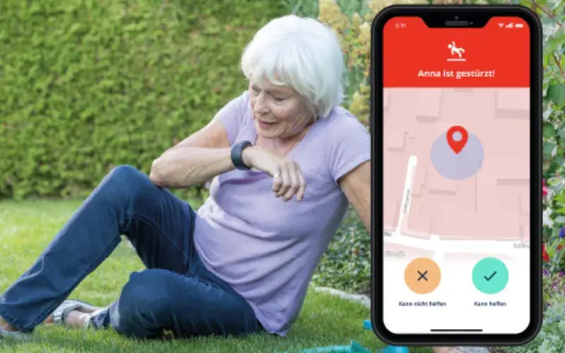 Sturzerkennung des Notfallarmbands Beurer EC 70 SafePlus