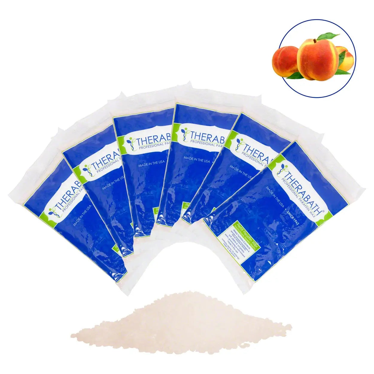6 Packungen Paraffinwachs Therabath PRO in Pfirsichduft