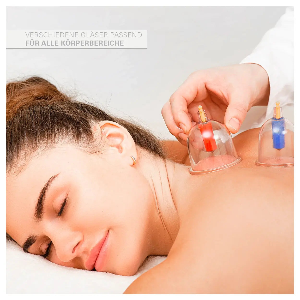 Anwendung der Schröpfköpfe Sport-Tec am Nacken