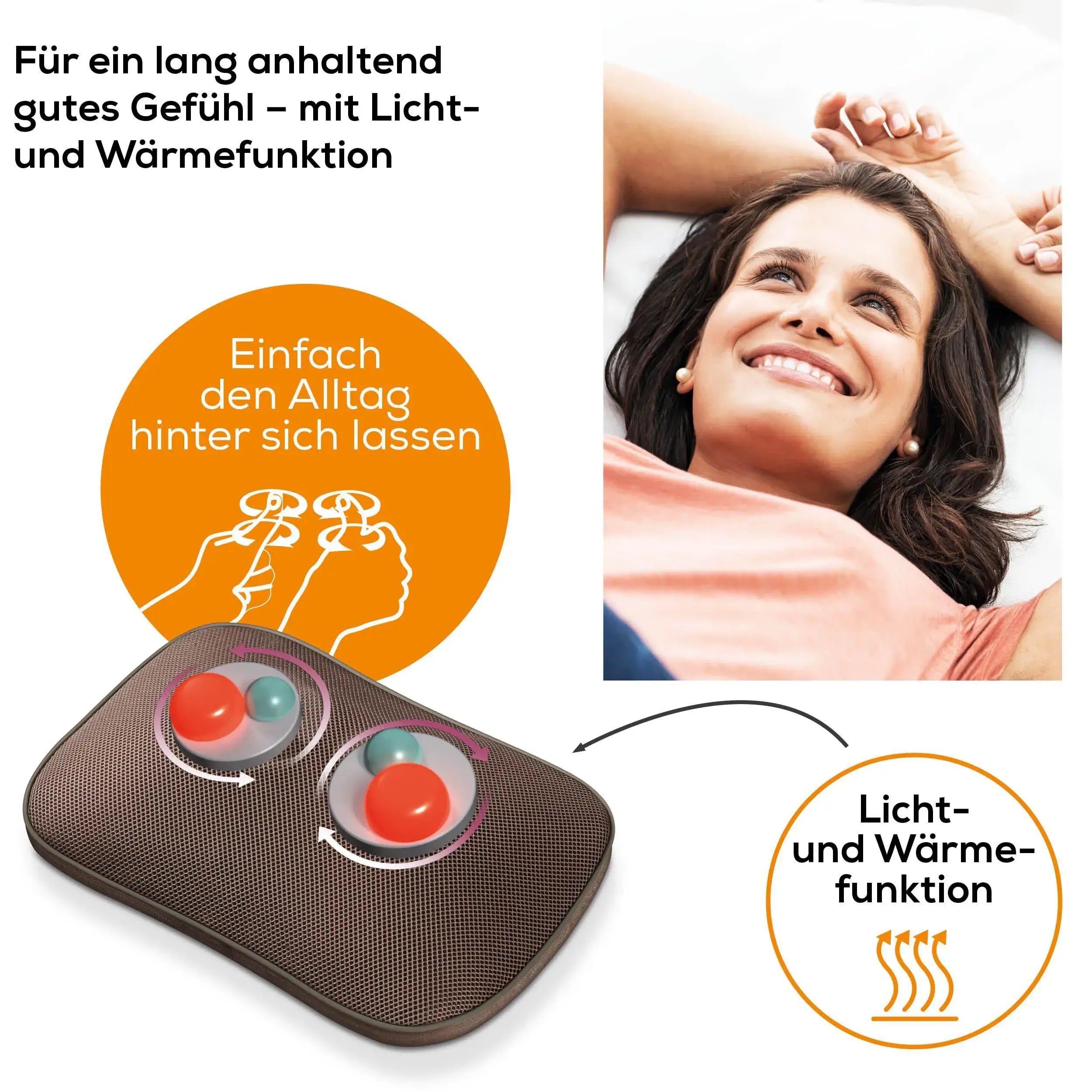 Shiatsu-Massagekissen Beurer MG 147 mit Licht- und Wärmefunktion