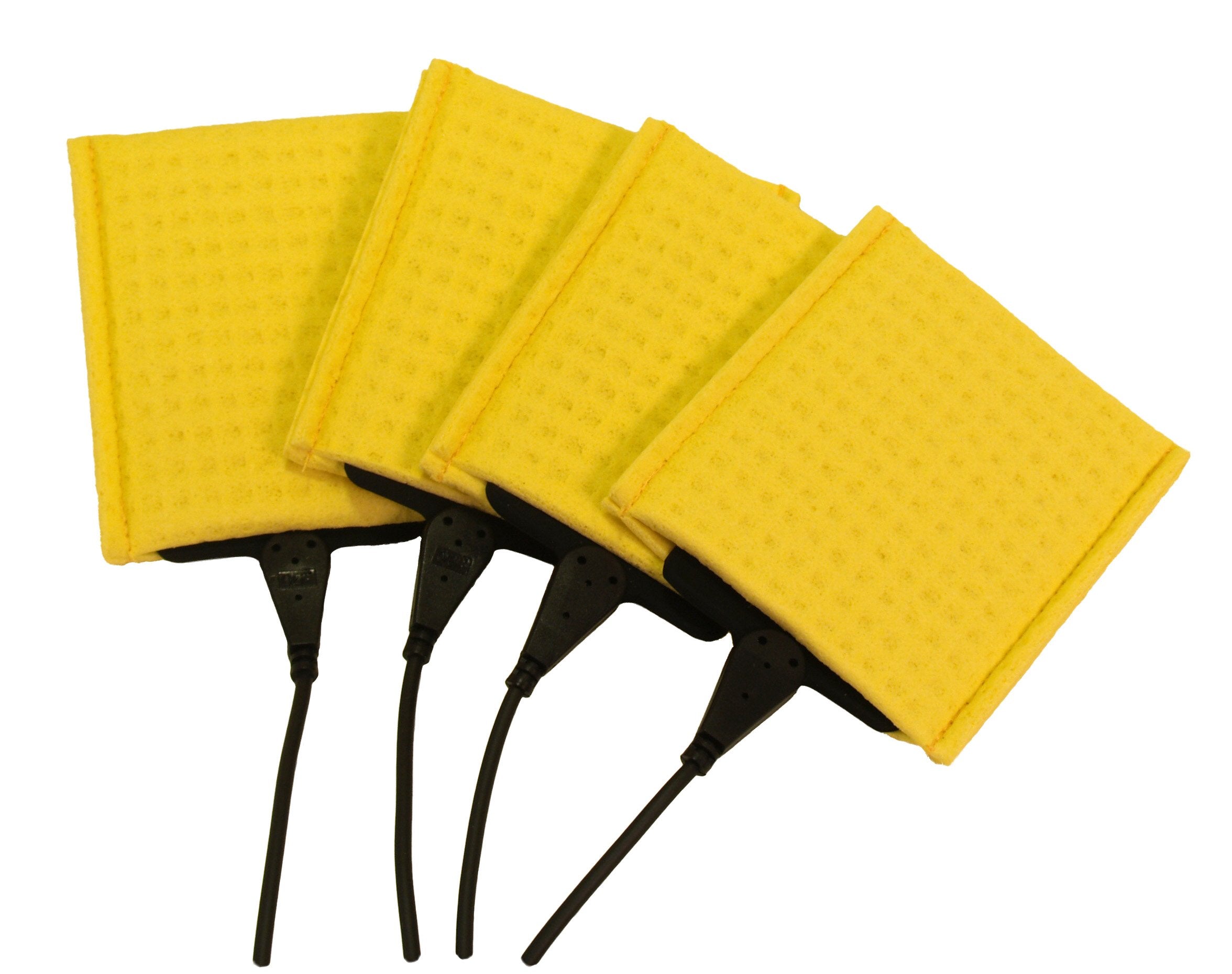 Vier gelbe Plattenelektroden von TUR