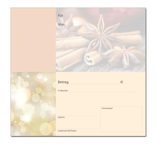 Rückseite der Gutscheinkarte Winterzeit "Anis-Stern"