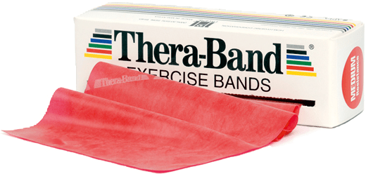 Theraband 45m Rolle Original aus Ausziehverpackung in Rot