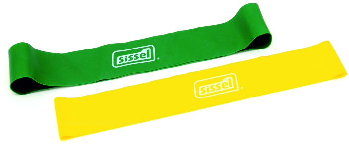 Loopband SISSEL® als 2er Set in grün und gelb mit Markenschriftzug