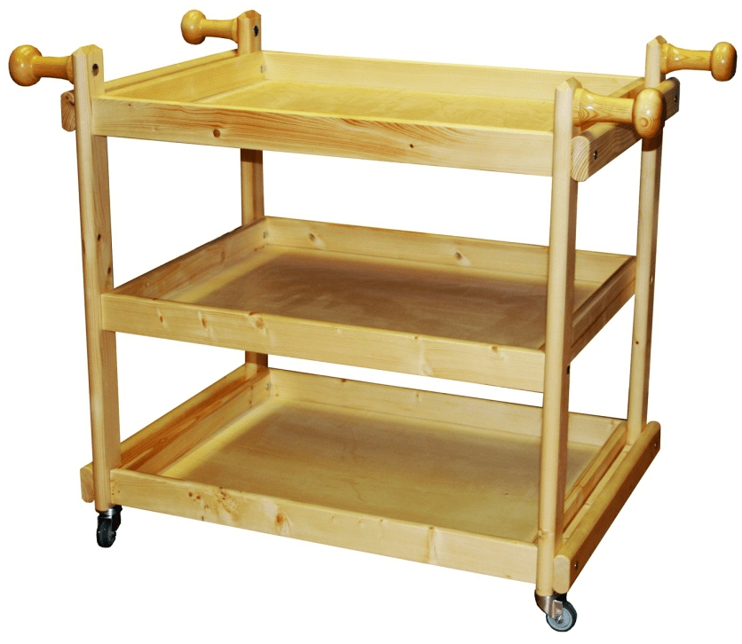 Holz-Rollwagen für Gymnastikartikel