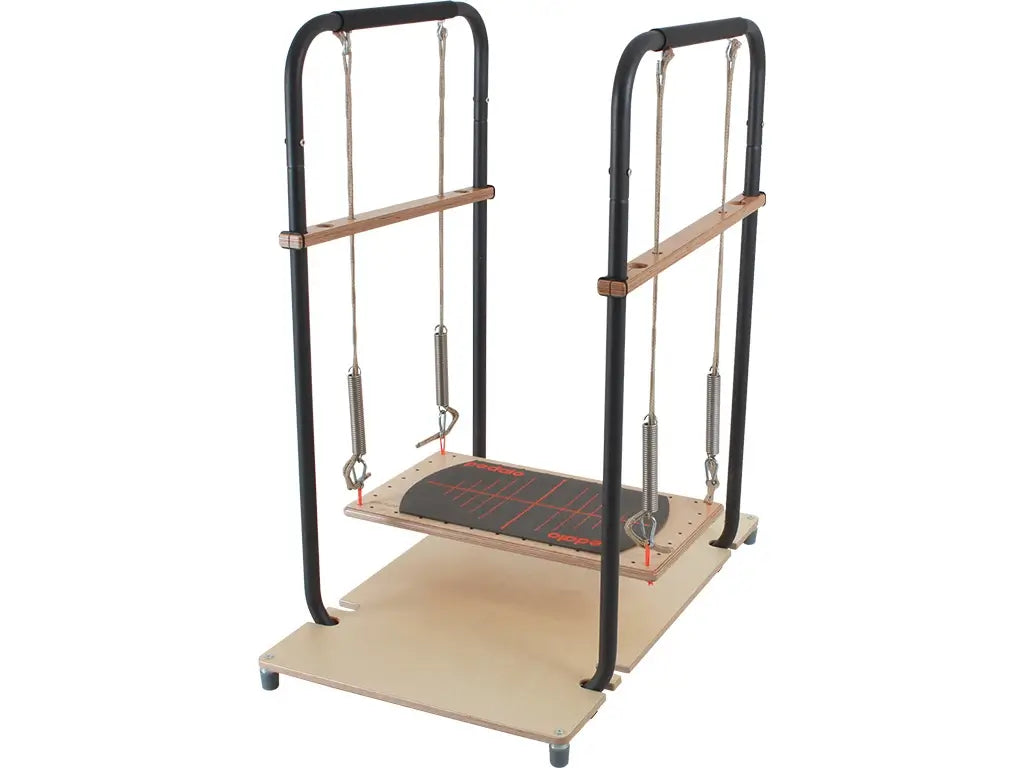 Gleichgewichtstrainer Pedalo Stabilisator Therapie mit hängender Trainingsplattform und Haltegriffen