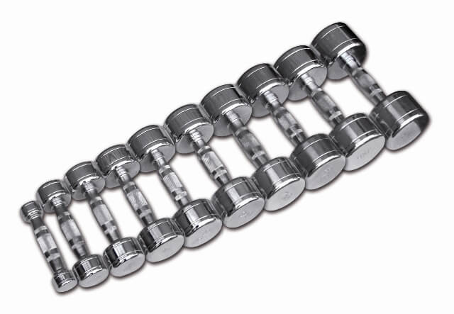 Chrom-Kurzhantel De Luxe als Set