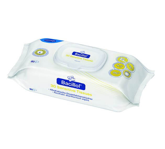 Desinfektionstücher Bacillol® 30 Sensitive 80 Stück in abschließbarer Ausziehverpackung