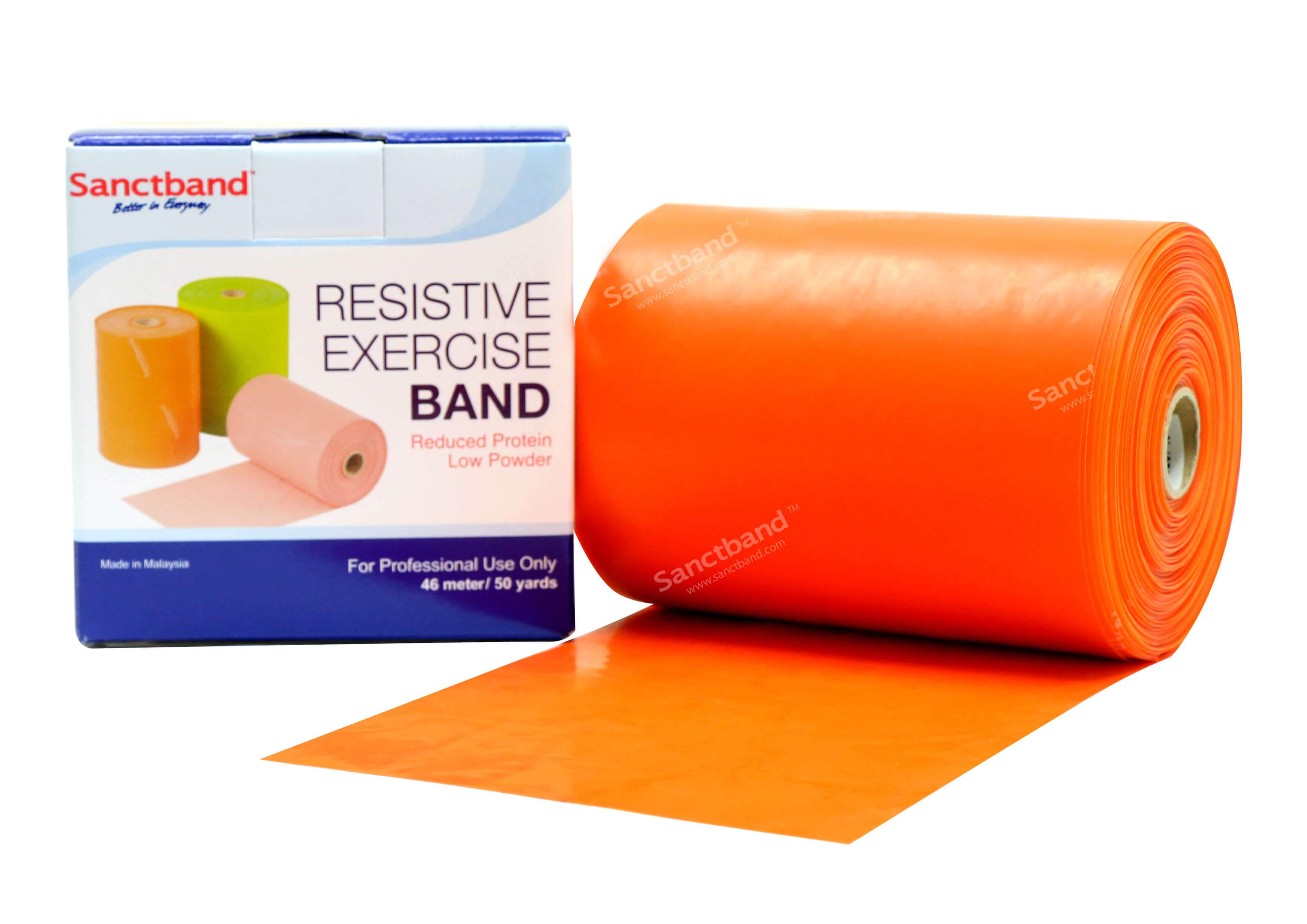 Physio Gymnastikband Sanctband – aus Natur Latex, als 46m Rolle, für Physiotherapie, Reha, Muskelaufbau / Krafttraining oder den Sport zuhause, Fitnessbänder - jetzt bestellen im MEDITECH24 Online Shop
