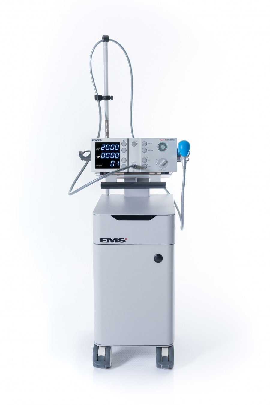 Medizinisches Stoßwellengerät SWISS DOLORCLAST® Classic in Frontansicht