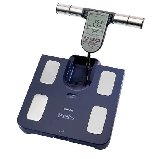 Personenwaage Omron BF 511 mit flexiblen Handelektroden