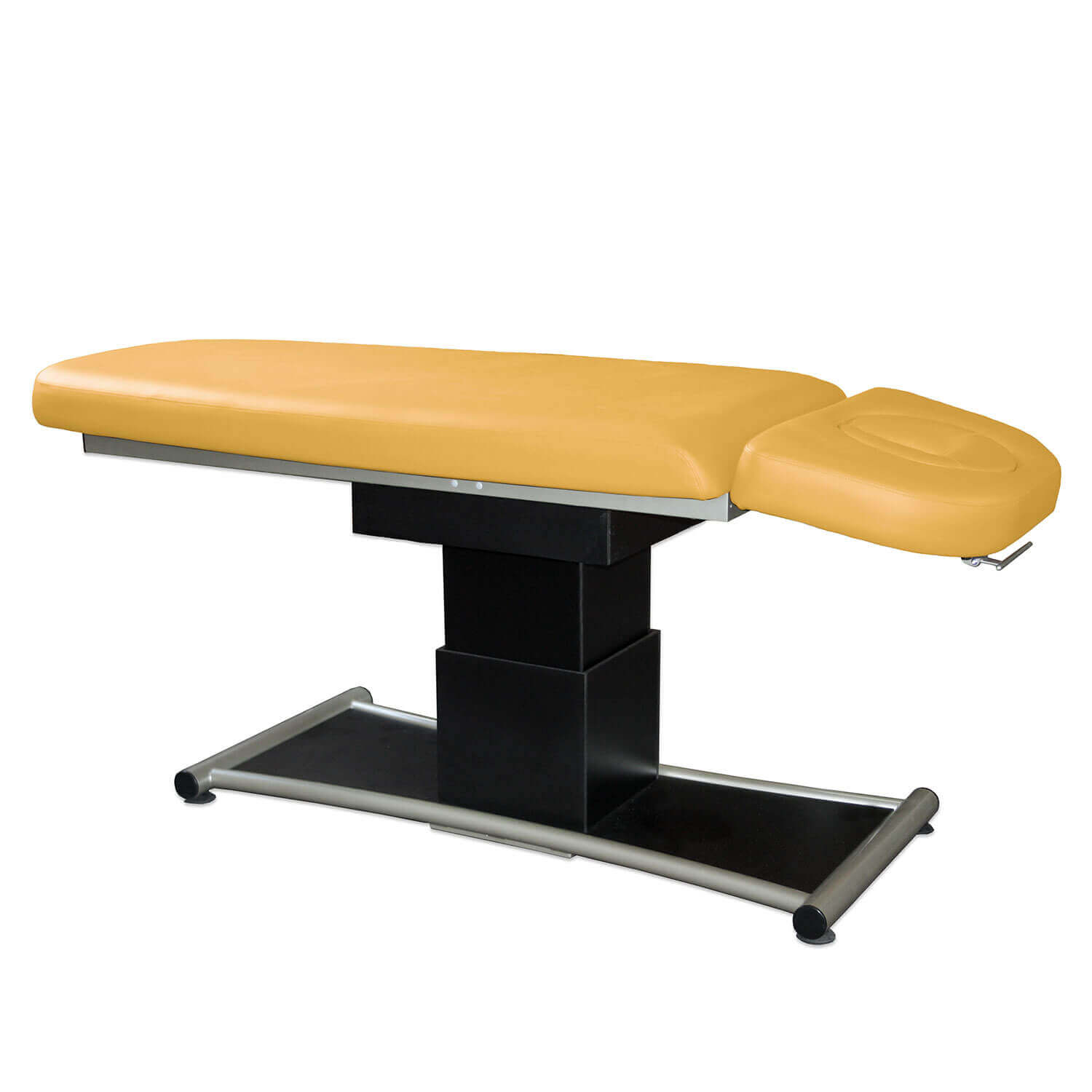 2-teilige Massageliege ABANO Ellipse in Orange mit schwarzem Säulengestell