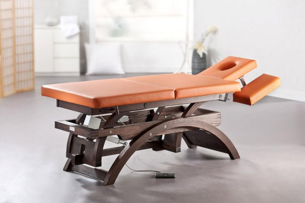 3-teiliger Massagetisch Sir Henry mit dunklem Holzgestell