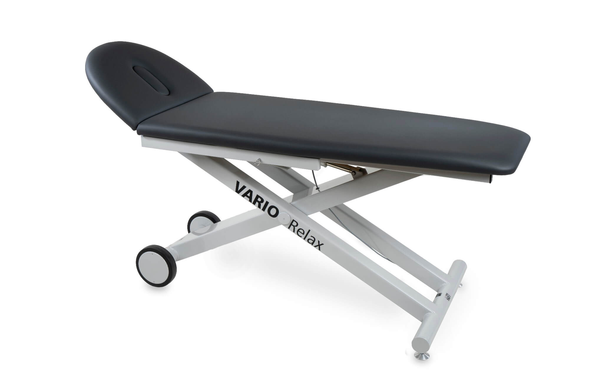 Massageliege VARIO Relax mit rundem Kopfteil in Positivstellung