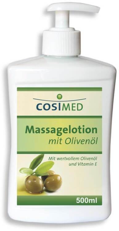 Massagelotion cosiMed mit Olivenöl in 500ml Spenderflasche