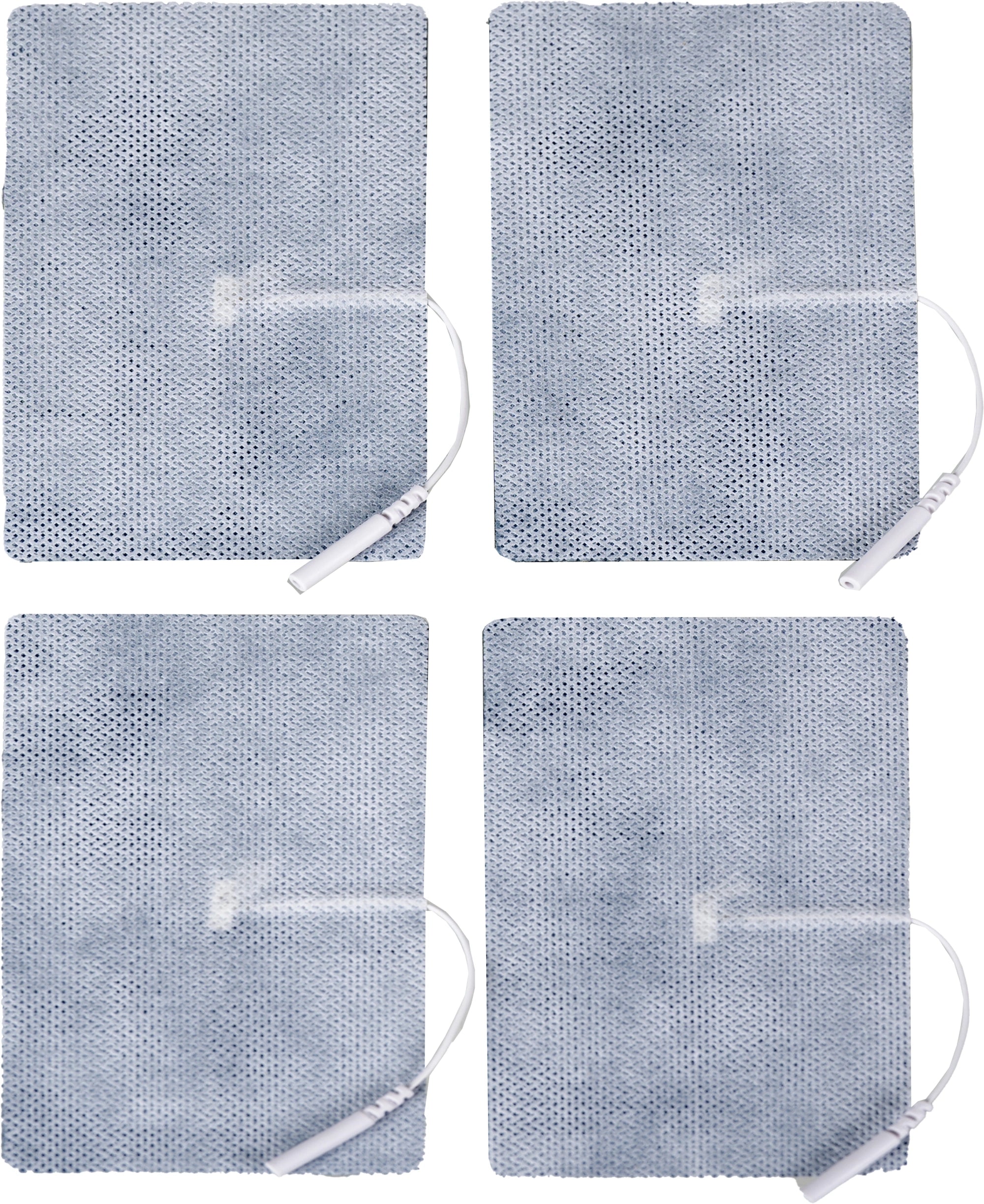 Vier rechteckige Klebe-Elektroden BTL aus Faser-Vlies