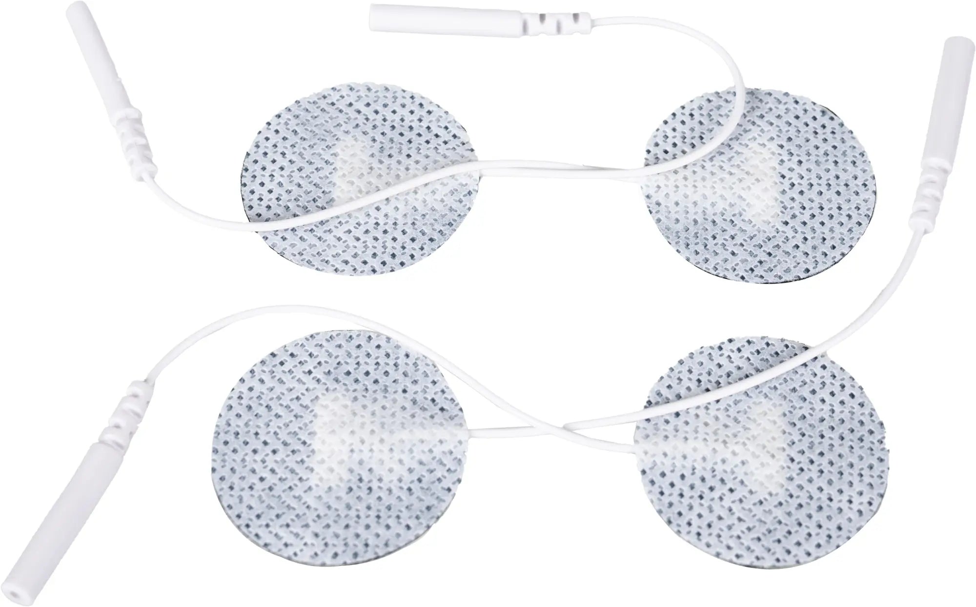 Vier runde Klebe-Elektroden BTL aus Faser-Vlies mit 32mm Durchmesser