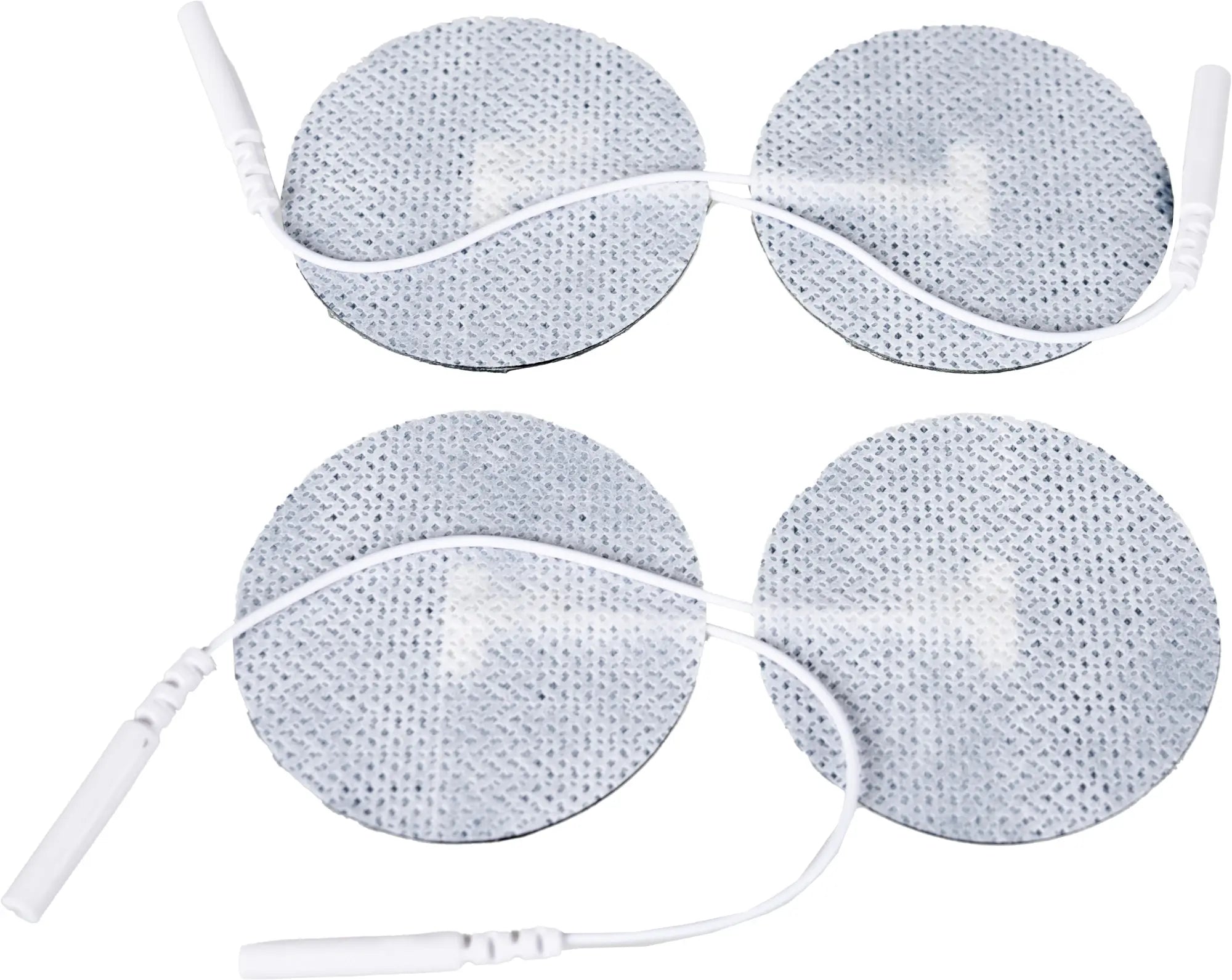 Vier runde Klebe-Elektroden BTL aus Faser-Vlies mit 50mm Durchmesser