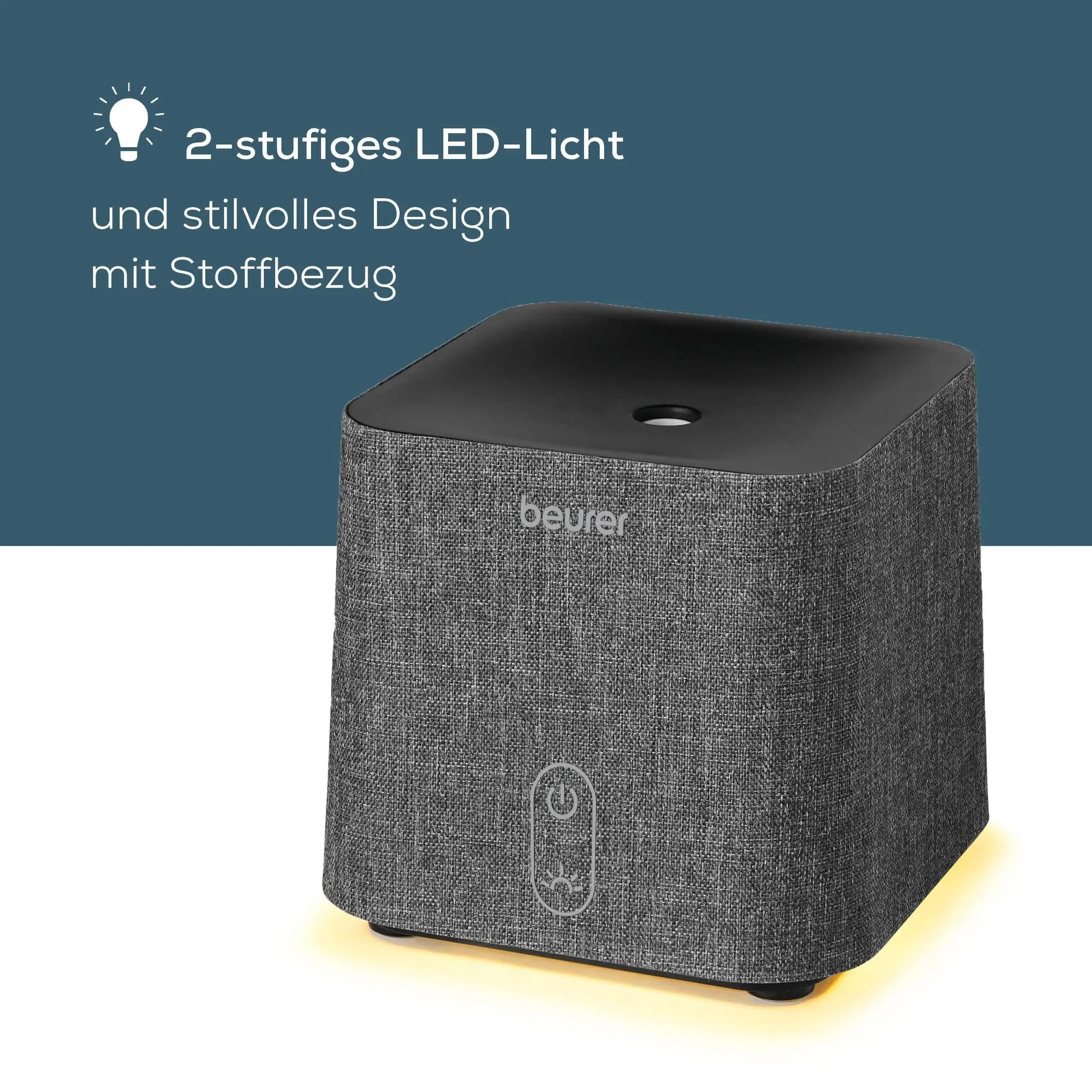 Ultraschall-Diffuser Beurer LA 35 mit 2-stufigem LED-Licht und Stoffbezug