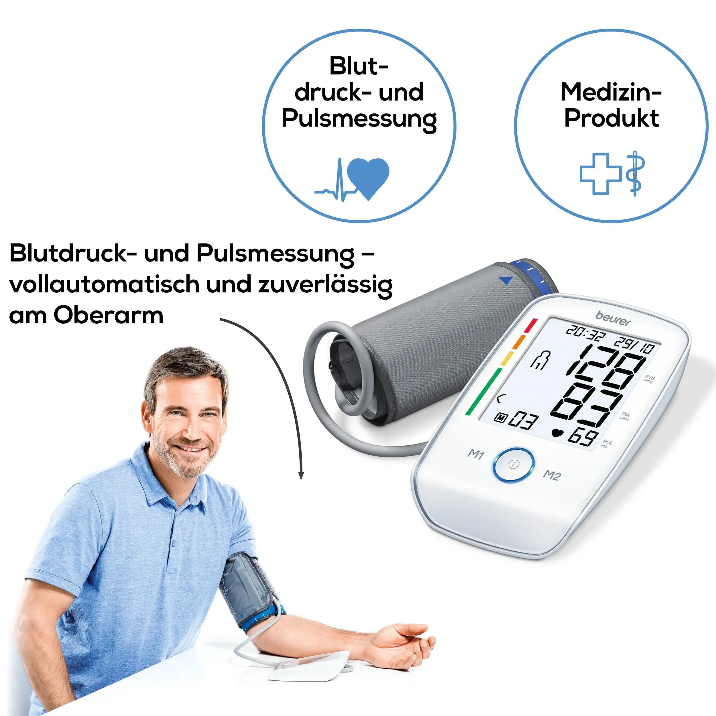 Oberarmblutdruckgerät Beurer BM 45 als Medizinprodukt
