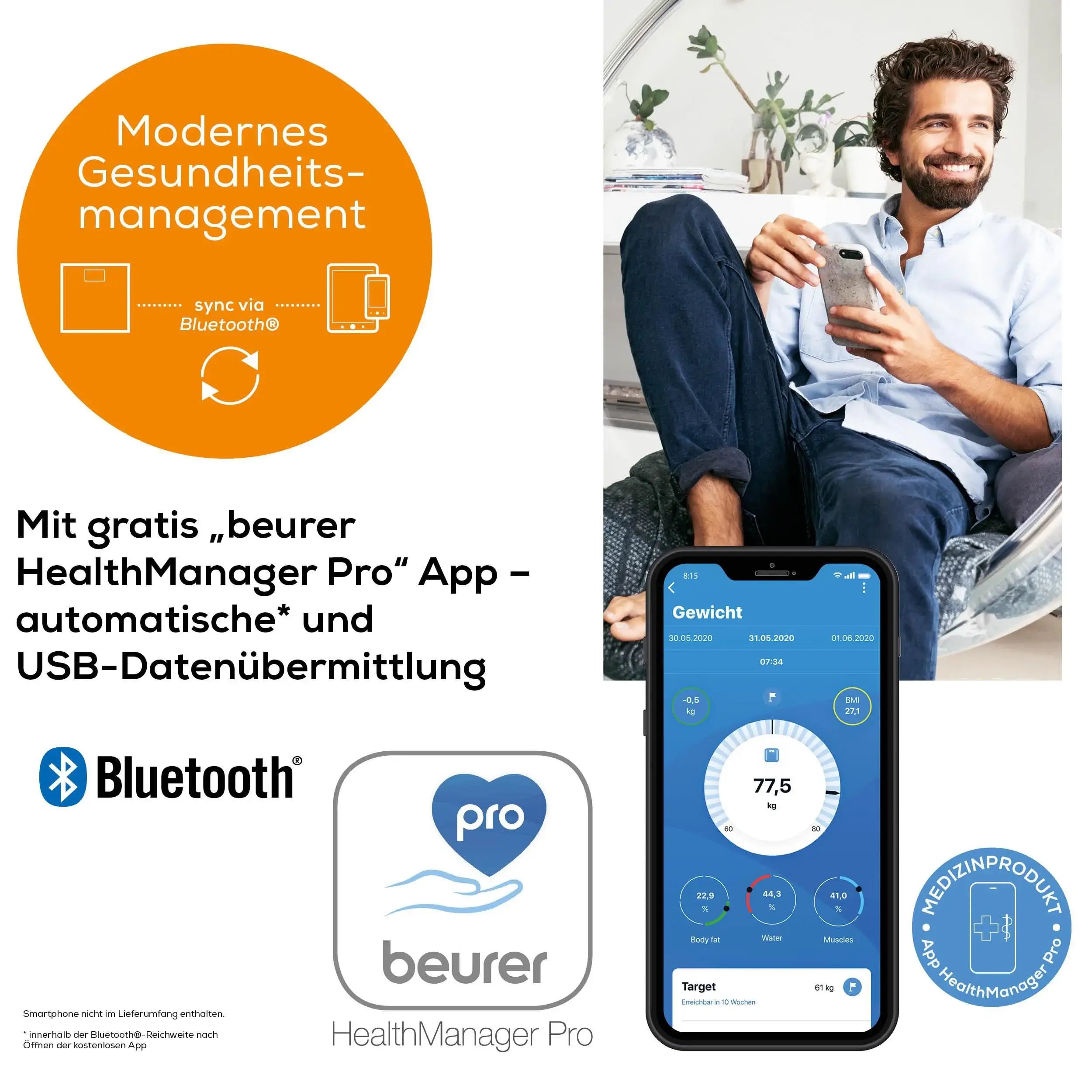 Diagnosewaage Beurer BF 105 mit Bluetooth
