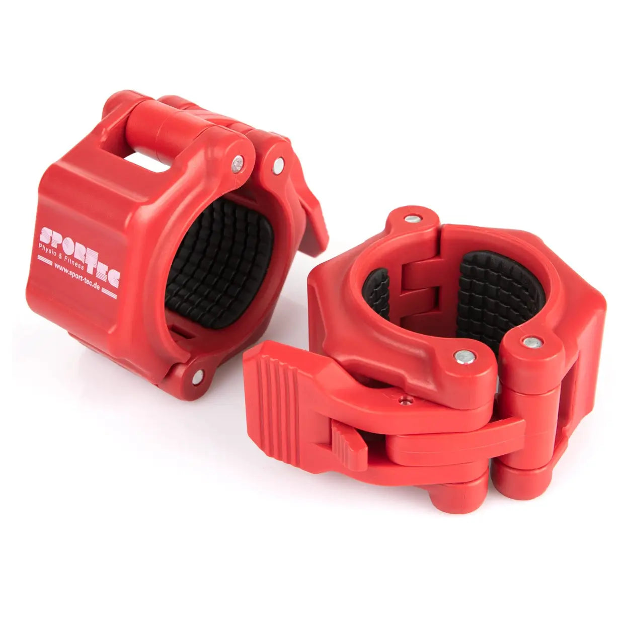 Zwei Clip-Hantelverschlüsse Sport-Tec 50mm in rot