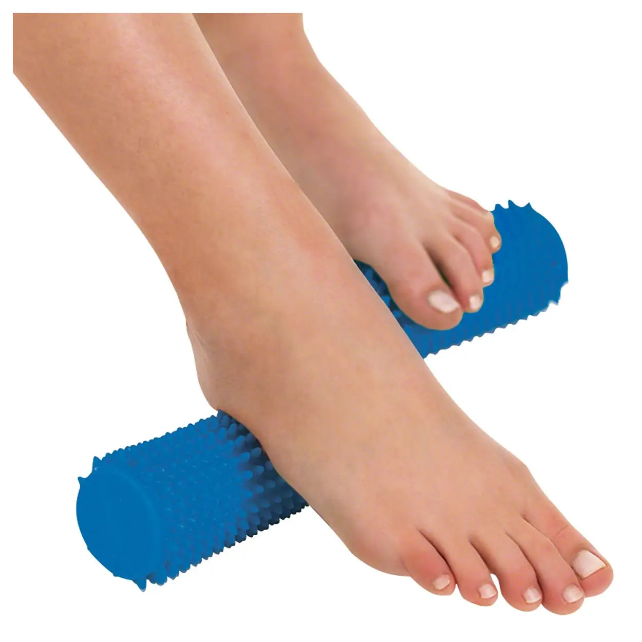 Füßen trainieren mit zwei Igelrollen Togu® Bodyroll in blau