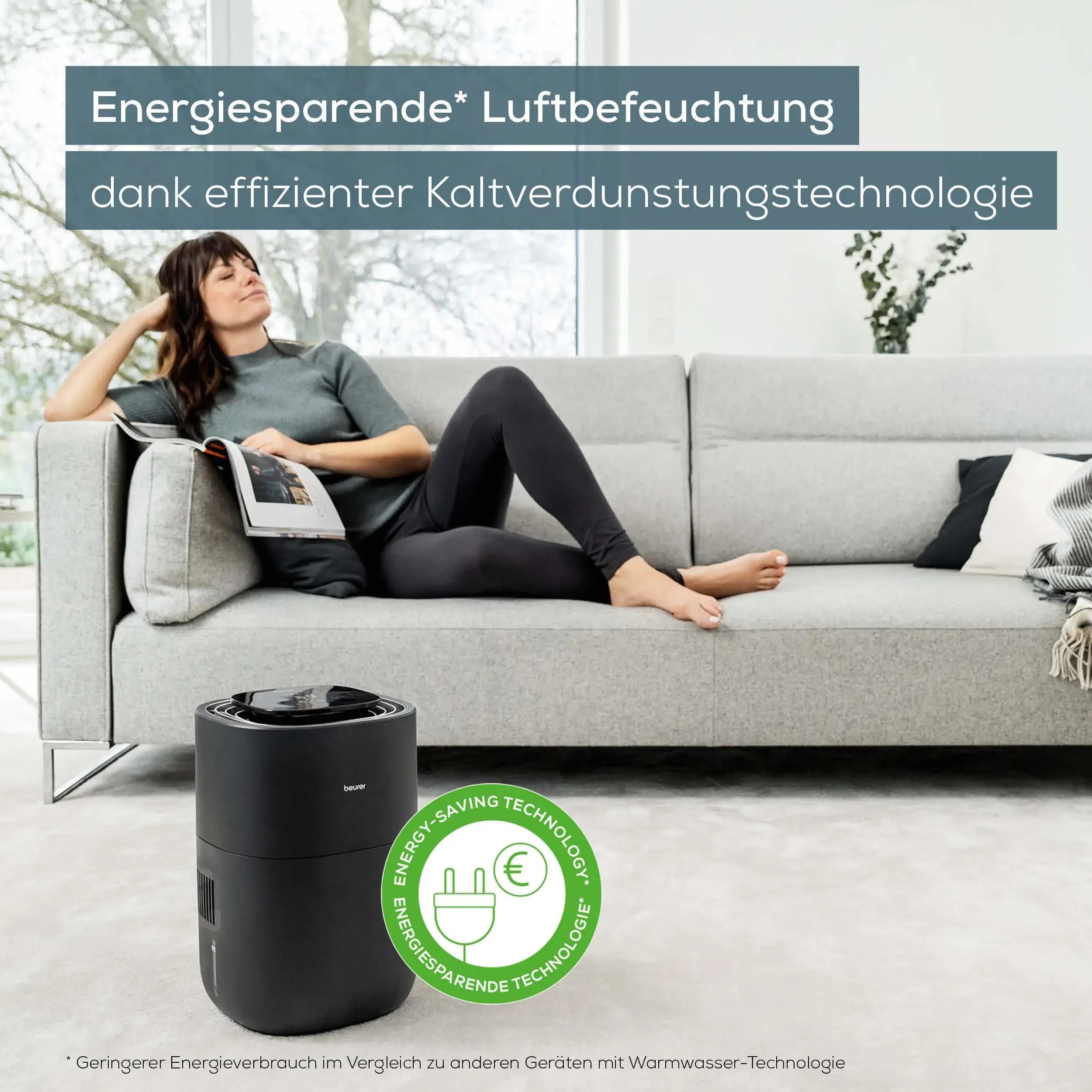 Raumluftbefeuchter Beurer LB 200 mit effizienter Kaltverdunstungstechnologie