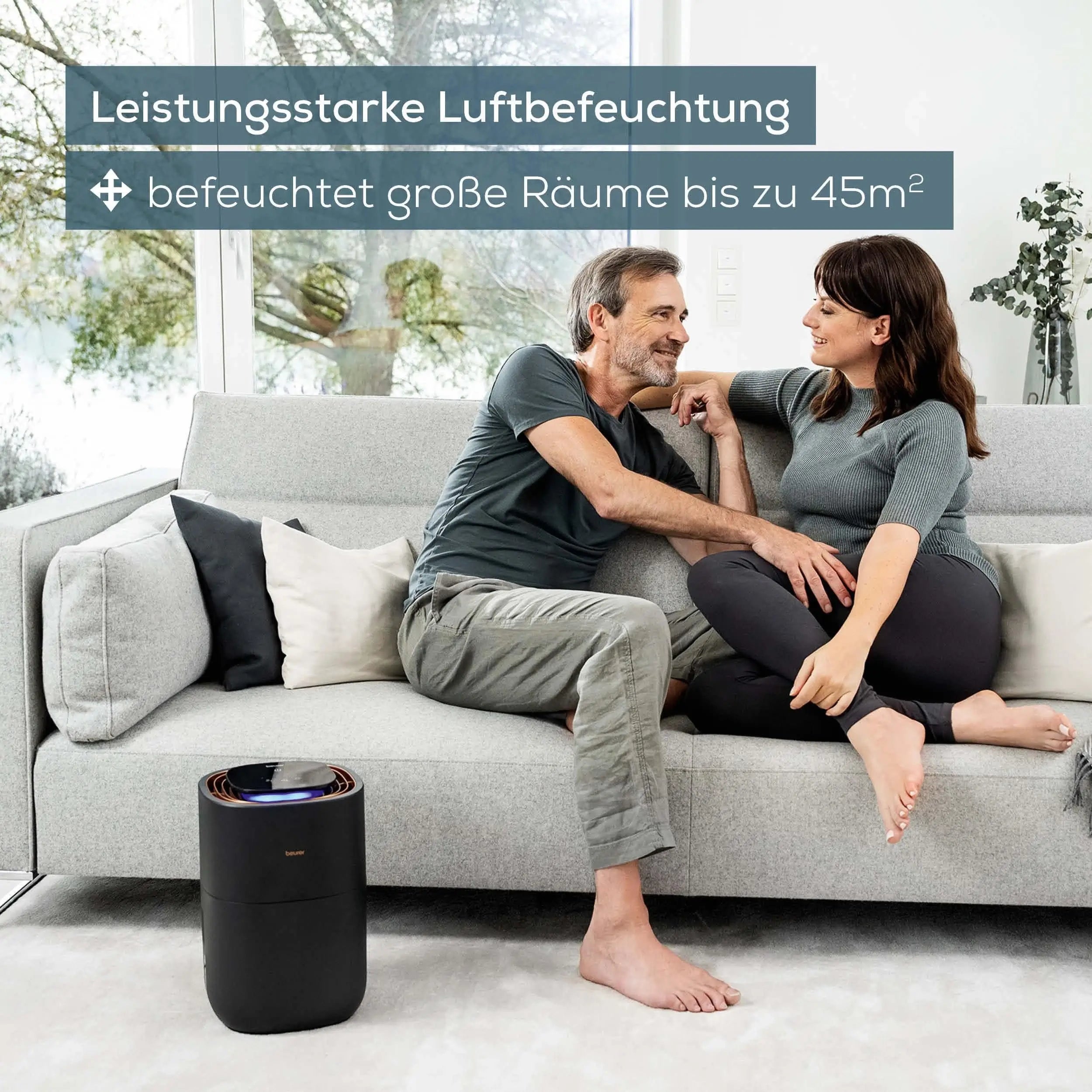 Leistungsstarker Luftbefeuchter Beurer LB 300 Plus für 45m² Räume