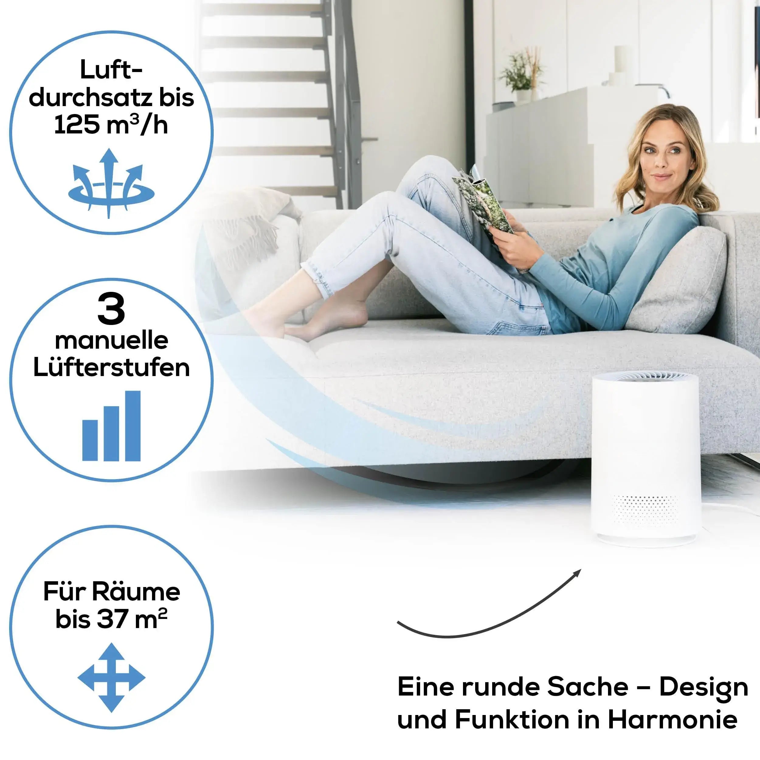 Luftreiniger Beurer LR 220 mit drei Lüfterstufen für 37m² Räume