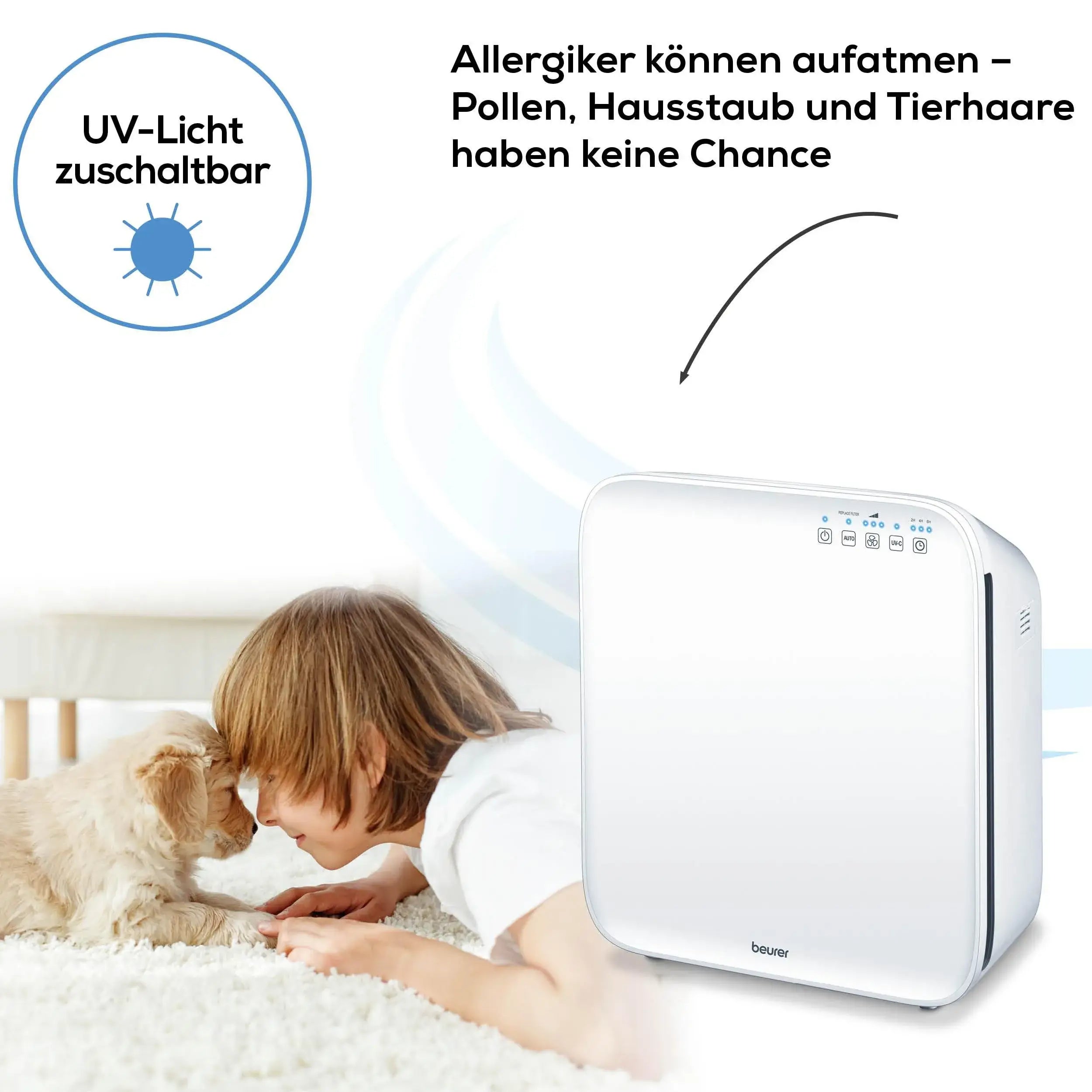 Luftreiniger Beurer LR 310 mit zuschaltbarem UV-Licht