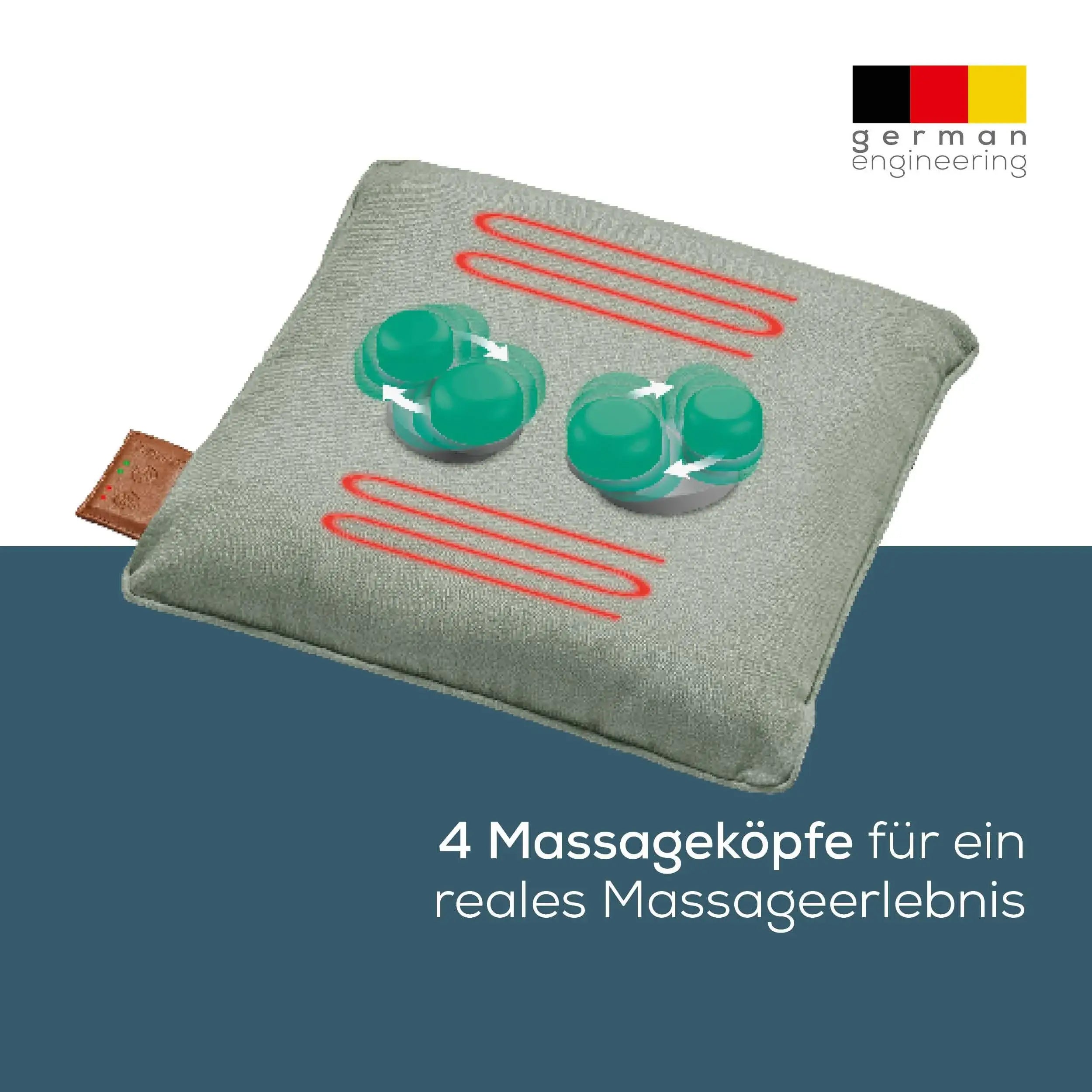 Thermo-Massagekissen Beurer MG 139 mit vier rotierenden Massageköpfen
