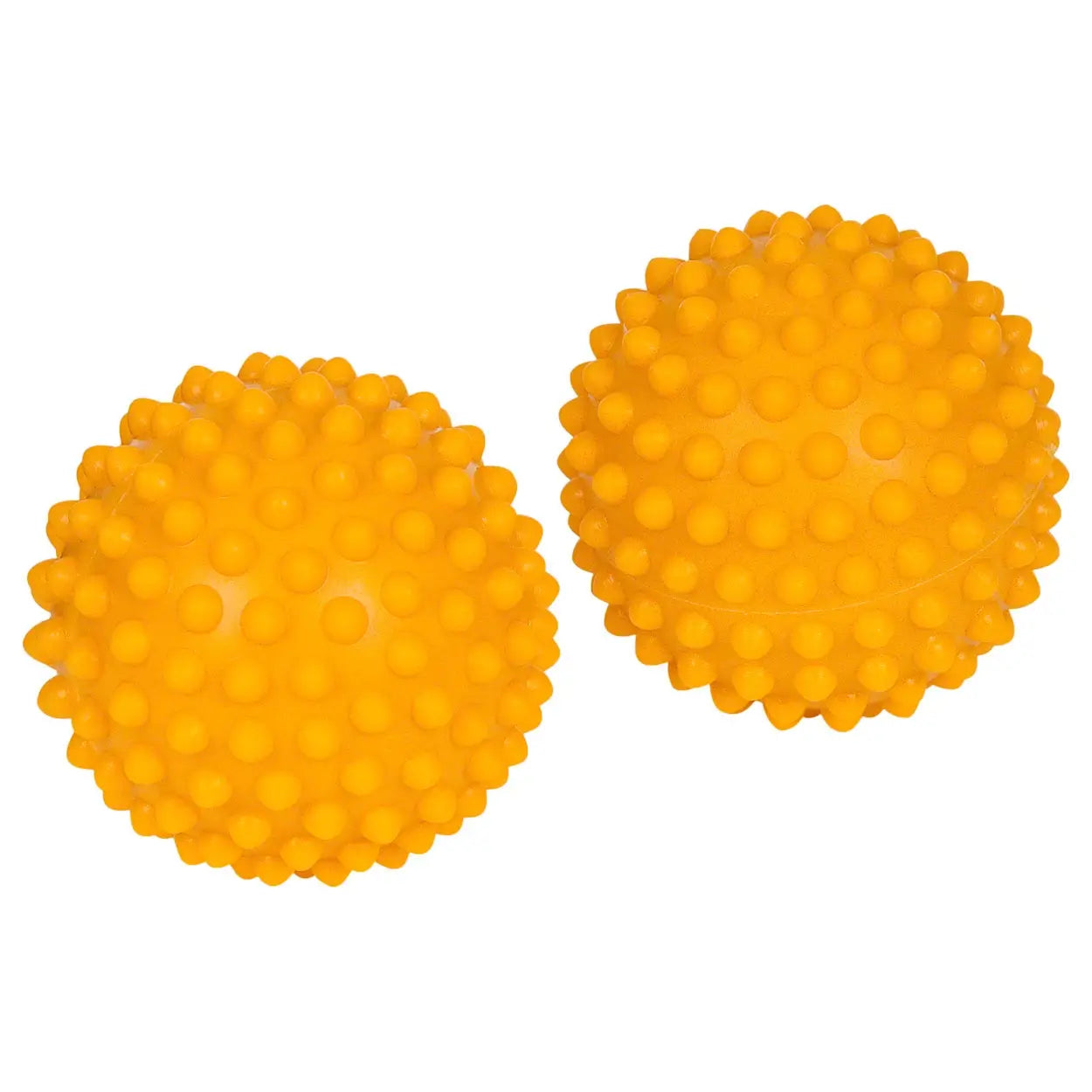 Zwei Noppenbälle Sport-Tec Sensy in orange mit 10 cm Durchmesser