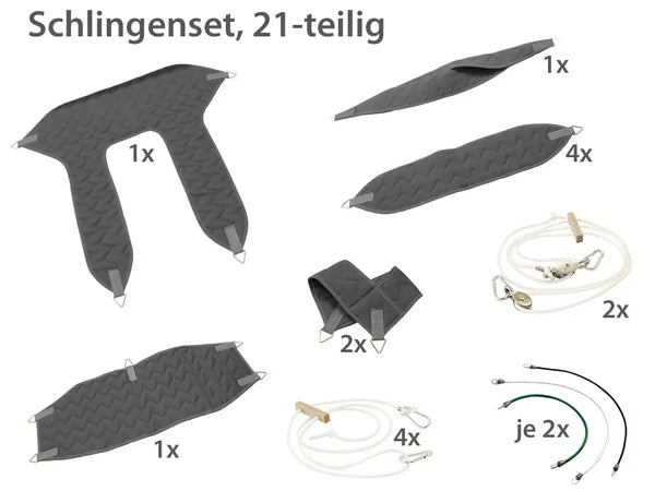 Schlingenbesteck SVG Set mit 21 Teilen aus Baumwolle