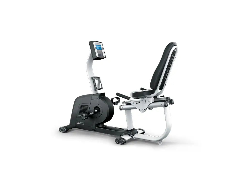 Liegeergometer Recumbent 4000 Med in schwarz und weiß mit Display