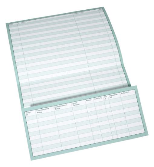 Eingeklappte Patientenkarteikarte Format DIN A5 Version 1 