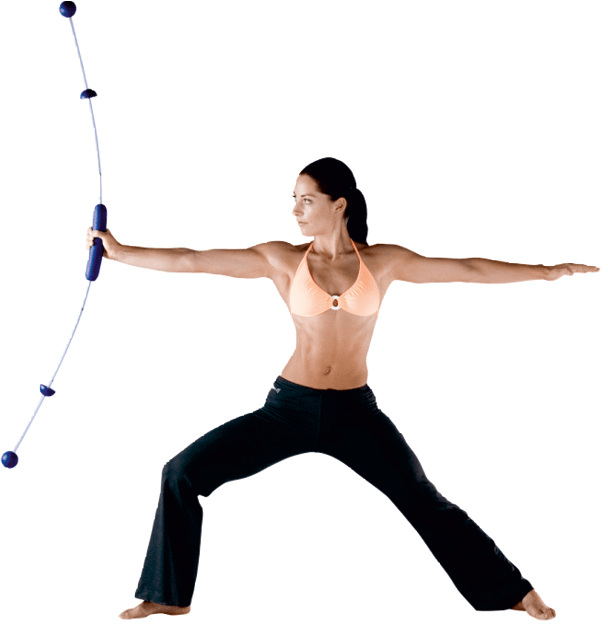 Frau trainiert mit dem Swingstick Staby professional